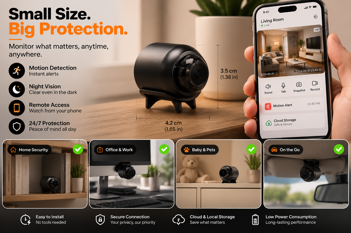 Nano Vision™ Mini Security Camera