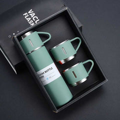 3 Cup Double Layer Stainless Steel Vacuum Flask Set